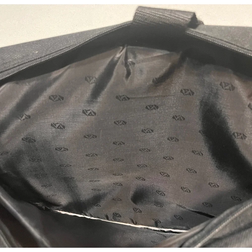 American Tourister Black Nylon Messenger Bag Laptop Briefcase Organizer Travel